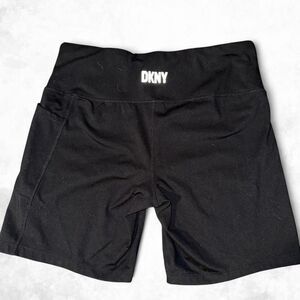 DKNY Black Compression Biker Shorts 7in XL